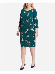  Howard Howard Womens Turquoise Floral Jersey 3 4