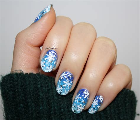 Festive Snowflake Nail Art