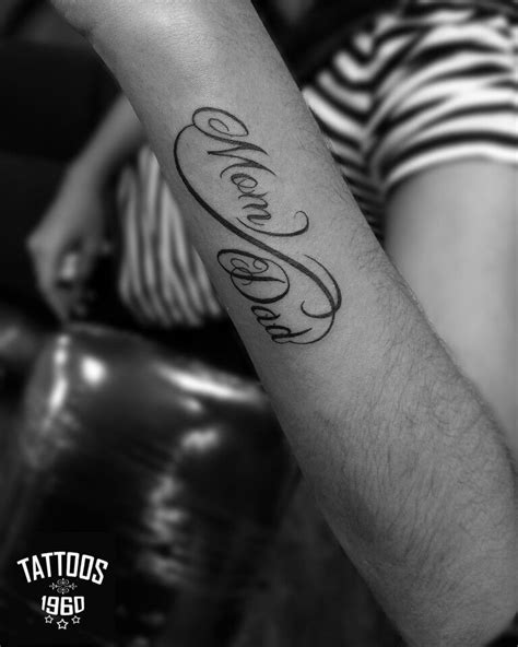 Mom Dad With Infinity Tattoo Eternal Love Memorialtattoosmum Tattoos