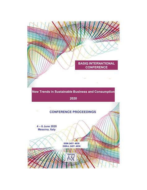 Title of conference proceedings, date of conference, location of conference. (PDF) BASIQ 2020 Conference proceedings