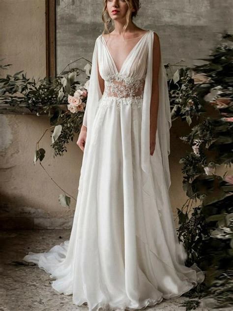 Multi strap, lace up back. onlybridals Beach Wedding Dress Cap Sleeve A-Line Chiffon ...