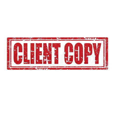 Client Copy Stamp Stock Vector Colourbox