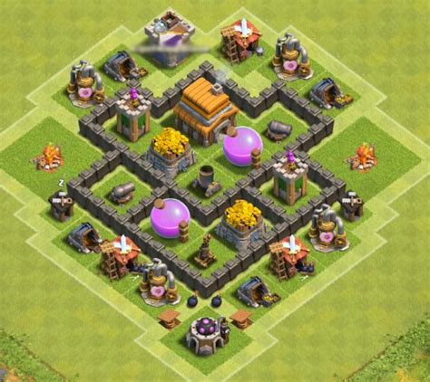 15 Best Town Hall 4 War Base Farming Trophy Layouts 2019