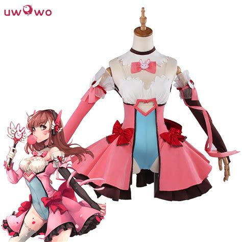 Buy Uwowo Magic Girl Dva Cosplay Dva Game Ow Kawaii Girl Pink Dress Costume