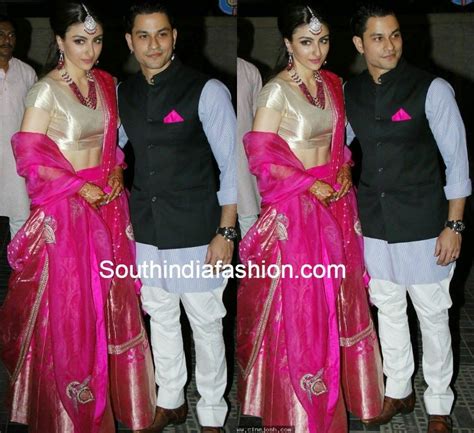 soha ali khan kunal khemu s wedding reception south india fashion fashion india fashion