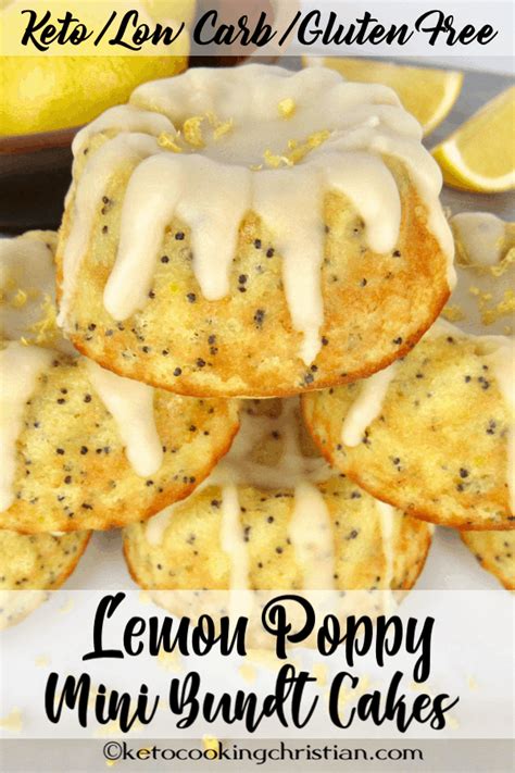 These gorgeously shaped cakes are guaranteed showstoppers whether you serve them at brunch or for dessert. Lemon Poppy Mini Bundt Cakes - Keto, Low Carb & Gluten Free - Keto Cooking Christian