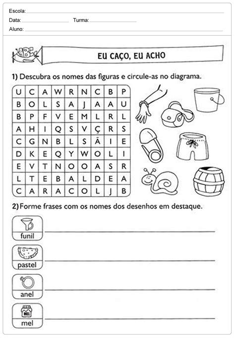 Forme Frases No Diagrama Atividades De Português Para O 2º Ano
