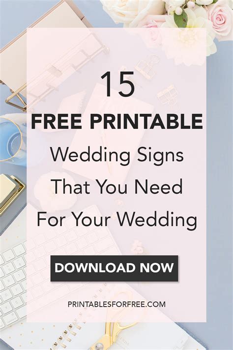 15 Free Printable Wedding Signs That You Need For Your Wedding Free