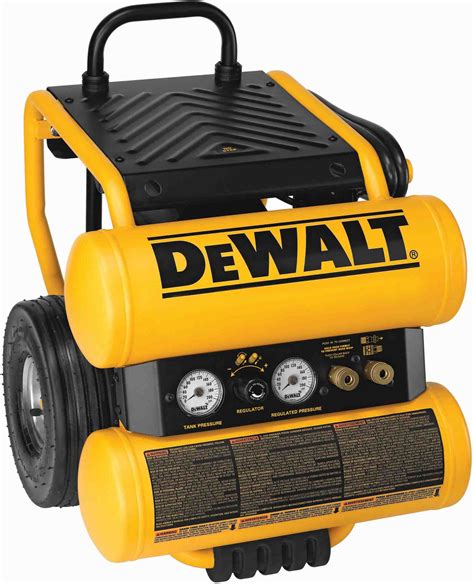 Dewalt D55154 11 Hp Continuous 4 Gallon Electric Wheeled Dolly Style Air Compressor With Panel