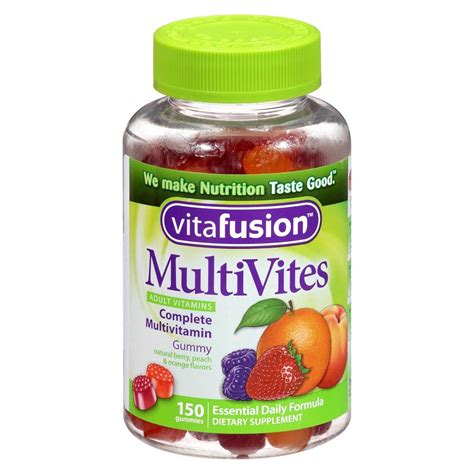 Vitafusion Multivites Vitamin Gummies Berry Peach And Orange Gummy Vitamins Multivitamin