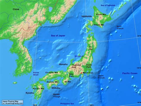 It can be done with any textbook map or atlas that has the physical geography of japan. Japan physical map (cc: A Learning Family). | Japan, Japan ...