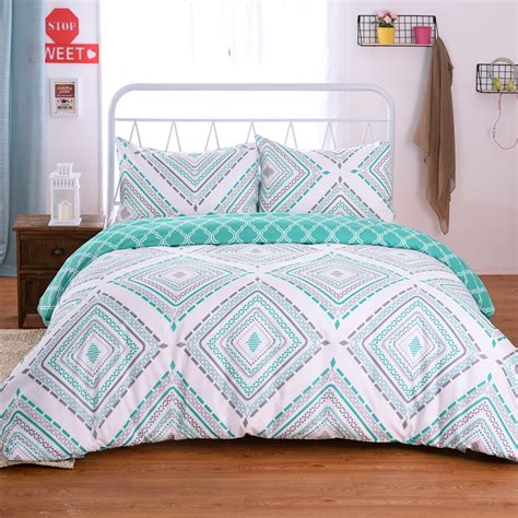 Soft 3 Piece Duvet Cover Setprinted Duvet Cover And Two Pillowcases
