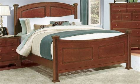Cherry Finish King Bed Grand Home Furnishings K837 Panel Bed