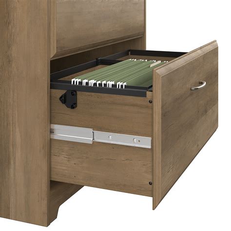Interlocking drawer mechanism reduces likelihood of tipping. Bush Furniture Cabot 2 Drawer Lateral File Cabinet in ...