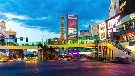 Las Vegas Strip 4k Ultra Hd Timelapse Night Neon Stock Footage Video