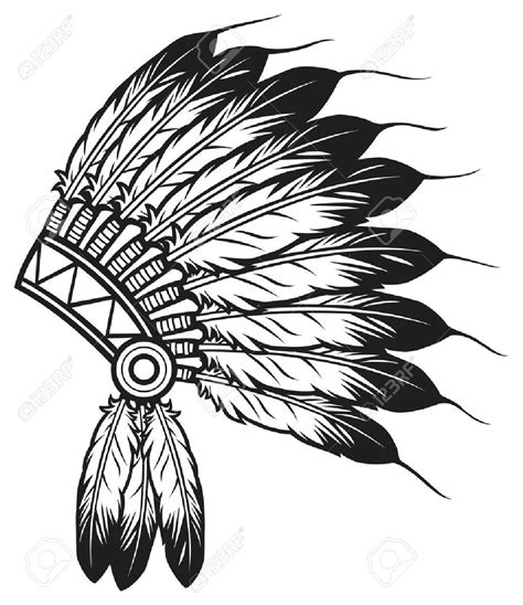 Native American Indian Chief Headdress Indian Chief Mascot Royalty