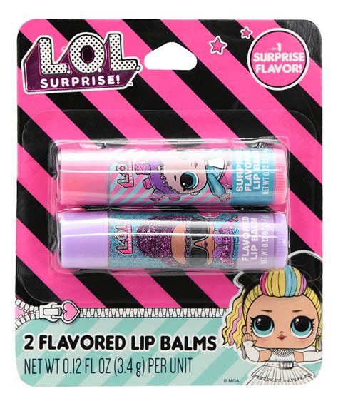 Lol Surprise Pink And Purple Flavored Lip Balm Set Of Two