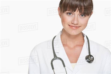 Smiling Doctor Wearing Stethoscope Stock Photo Dissolve