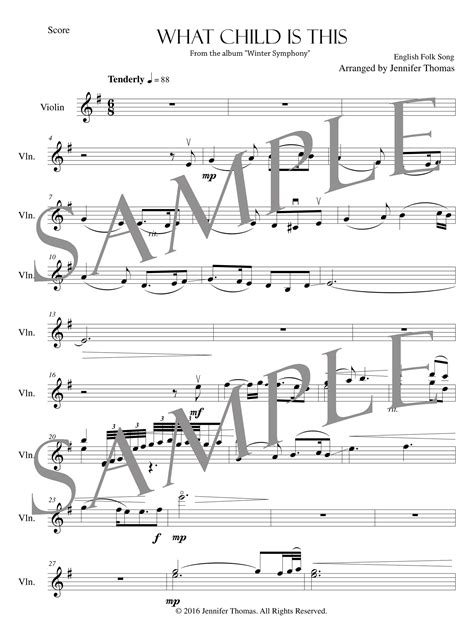 What Child Is This Piano And Violin Duet Pdf Sheet Music