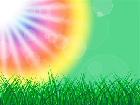 Free Photo Sun Rays Means Green Grass And Beam Beam Radiate Sunray