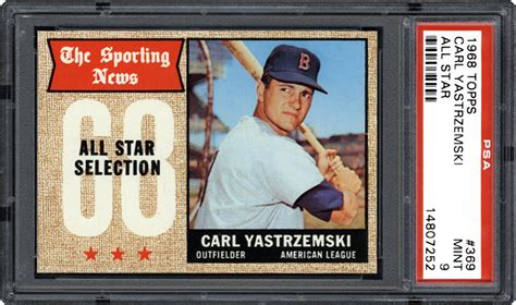 1968 Topps Carl Yastrzemski All Star Psa Cardfacts®