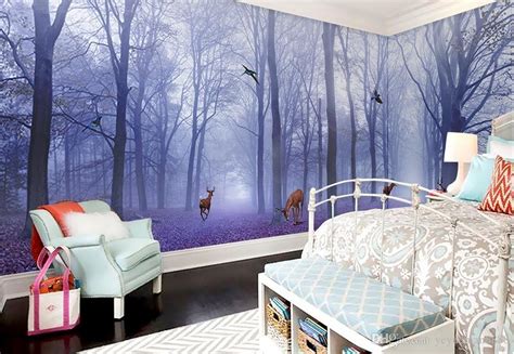 New wallpaper ideas bedroom 21 awesome to modern wallpaper for. Bedroom Football Wallpaper Custom Modern Purple Forest Elk Whole House Background Wall 3d ...