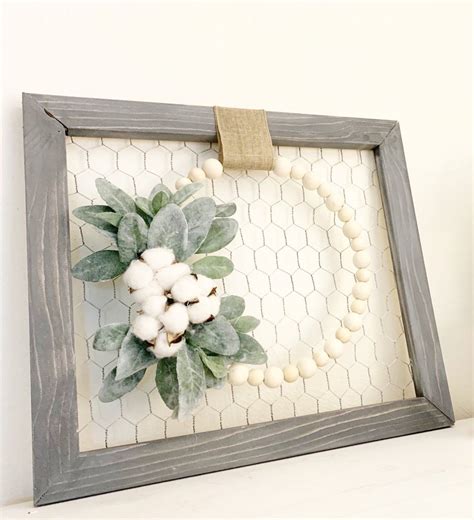 Farmhouse Wood Bead Wreath Diy Kit Diy Wreath Diy Kits Wood Beads