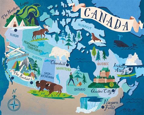 Map Of Canada Canada Map Canada Tourist North America