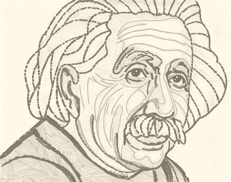 A Black And White Drawing Of An Old Man