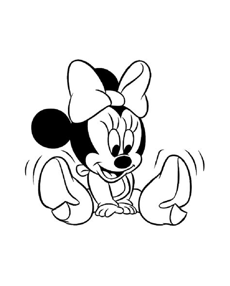 Descarga Imágenes para pintar de Minnie con niños. Diviértete con los