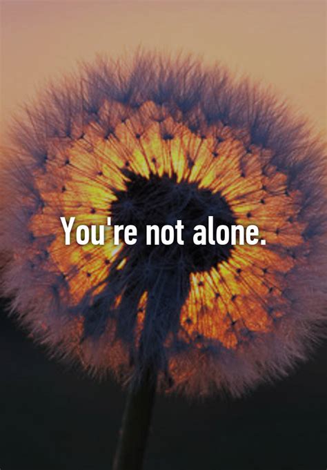 Youre Not Alone
