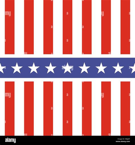 Patriotic Usa Seamless Pattern American Flag Symbols And Colors