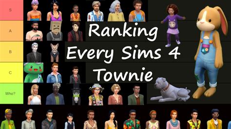 Ranking Every Sims 4 Townie A Tier List Youtube