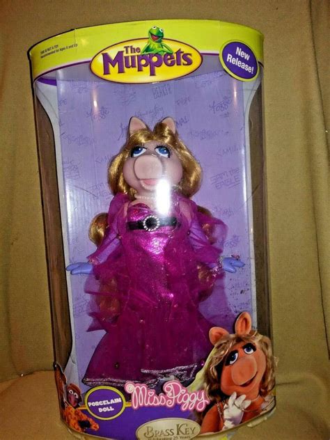 The Muppets Miss Piggy Porcelain Doll By Brass Key In Sealed Box