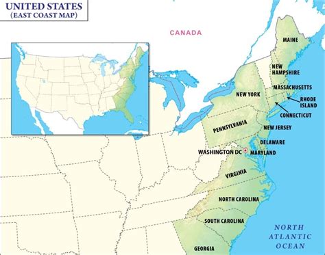 Us East Coast States Map ~ Cinemergente
