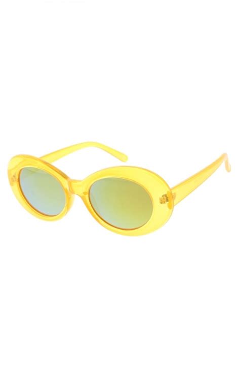 Neon Color Translucent Frame Mirrored Clout Goggles Wholesale Sunglasses