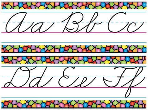 *** *my bestseller**** you can turn them into dry erase boards to save time and money. Cursive Writing Banner | Cursive alphabet, Alphabet line ...