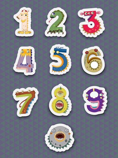 Free Vector Number Stickers