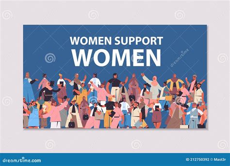 Mix Race Girls Standing Together Female Empowerment Movement Women S