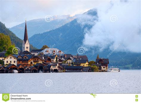 Hallstatt With Hallstatter See In The Austrian Alps Stock Photo Image