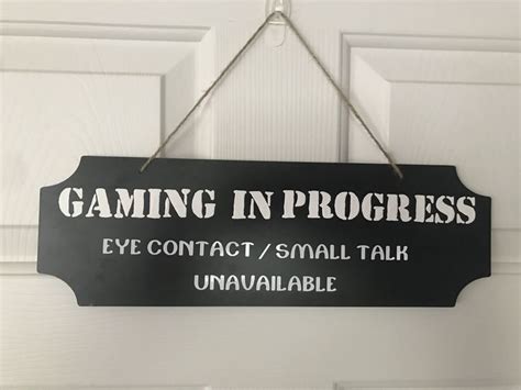 Gaming In Progress Sign Etsy Birthday Items Progress Banners Signs