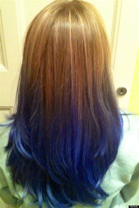Gallery For Underneath Hair Dyed Blue Dip Dye Hair