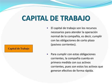 Ppt Gestión Del Capital De Trabajo Powerpoint Presentation Free