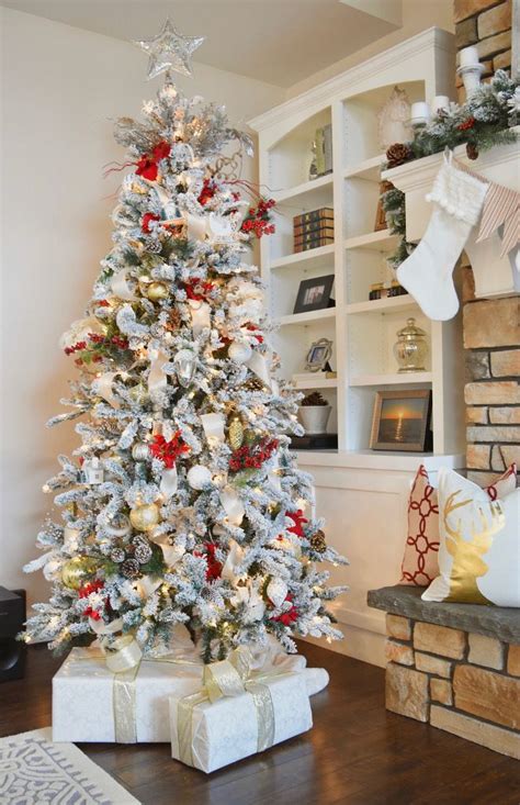 Flocked Christmas Tree Ideas Home Bunchs Beautiful Homes Of Instagra