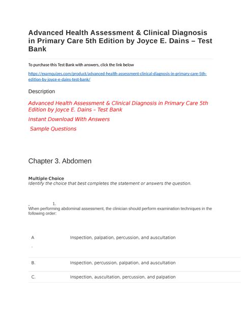 Advanced Health Assessment Clinical Diagnosis in Primary Care 5th