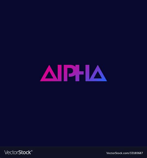 Alpha Logo Minimal Design Royalty Free Vector Image