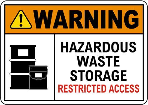 Warning Hazardous Waste Storage Sign Get Off Now