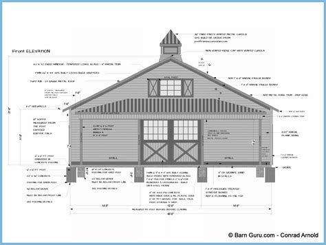 Barn Plans 4 Stall Horse Barn Design Floor Plan The Jenna