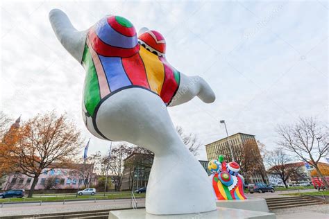 Nana Sculpture From Niki De Saint Phalle In Hanover Germany Stock