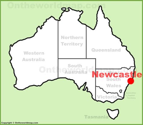 Newcastle Location On The Australia Map